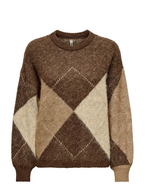 Onlnoeme Life Ls Jq O-Neck Knt ONLY Brown