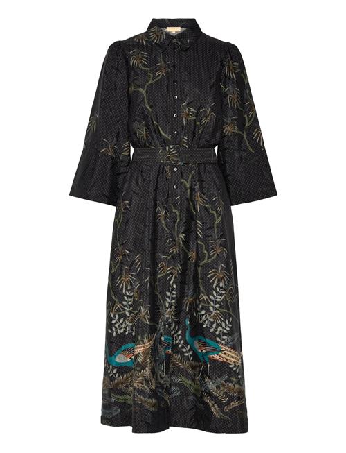 Jacquard Belt Dress By Ti Mo Navy