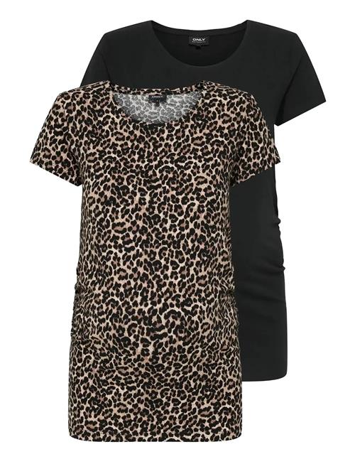 Olmlovely Life S/S Ck Aoptop2Pck Noos Only Maternity Black