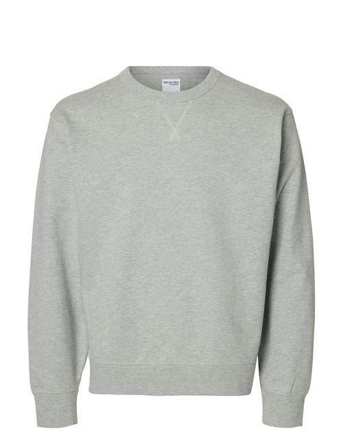 Slhrelaxluke Ls Sweat Crew Neck Noos Selected Grey