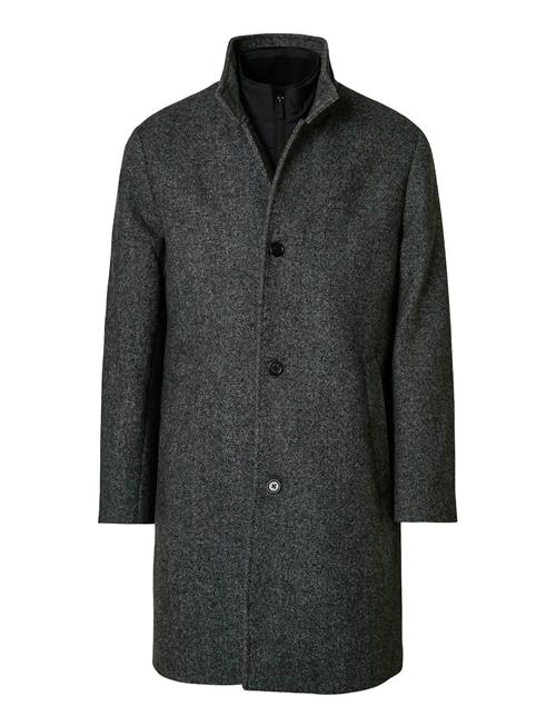 Slhrainar Wool Blend Coat Noos Selected Grey