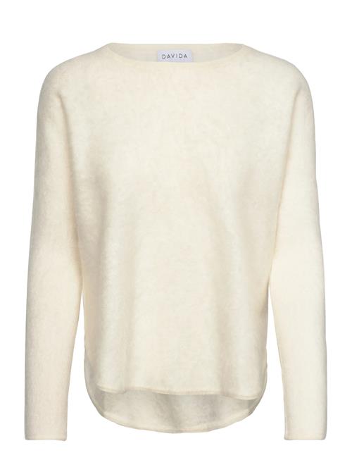 Brushed Curved Sweater Davida Cashmere White