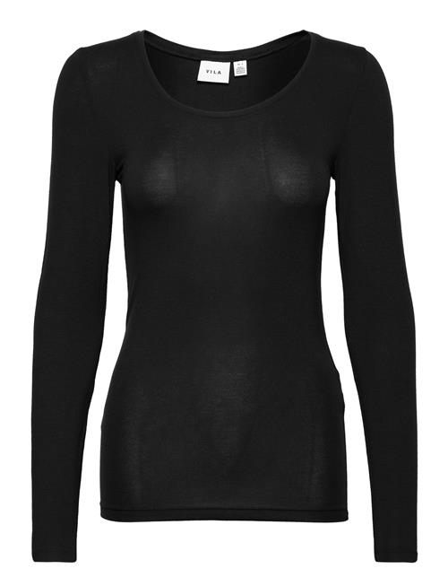 Vidaisy O-Neck L/S Top - Vila Black