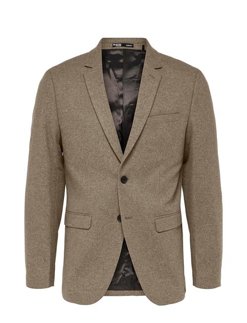 Slhslim-Mark Wool Blz B Noos Selected Brown