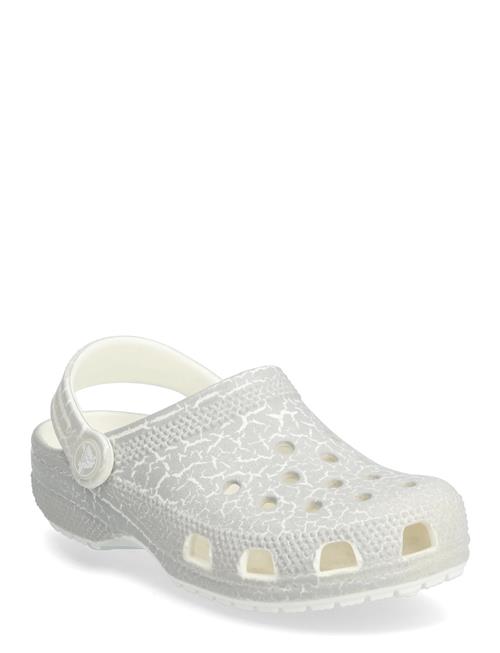 Classic Glow Crackle Clog K Crocs White
