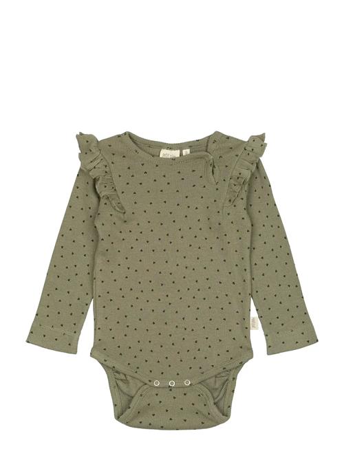 Body L/S Frill Modal Heart Petit Piao Green