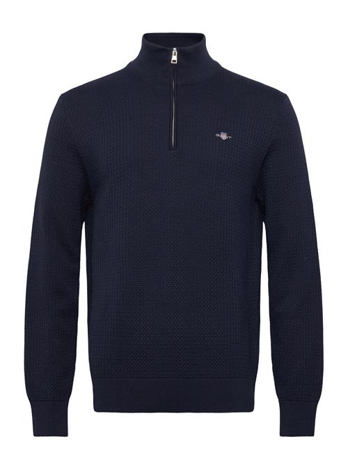Textured Cotton Half Zip GANT Navy