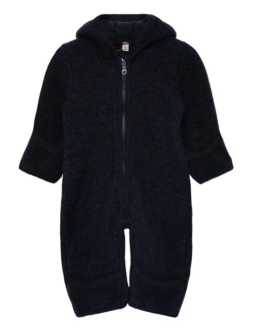 Pram Suit Ears Wool Fleece Huttelihut Navy