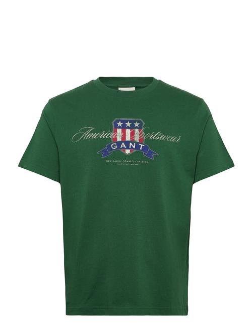 Graphic Ss T-Shirt GANT Green