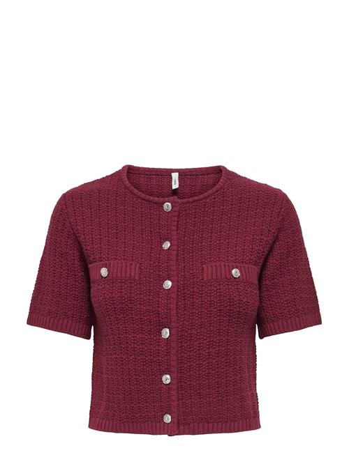 Onlkiel S/S Button Card Knt Moch ONLY Red