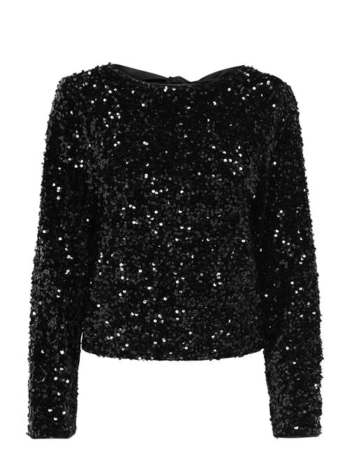 Onlconfidence L/S Sequin Bow Top Jrs ONLY Black