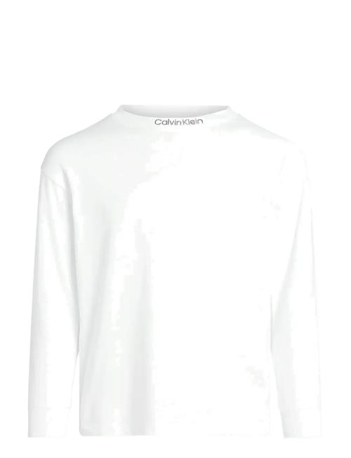 Embro. Ck Logo Ls T-Shirt Calvin Klein White