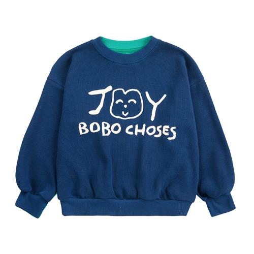 Bobo Choses Smiling Sweatshirt Navy Blue 6-7 Y  Marineblå  6-7 år  mand