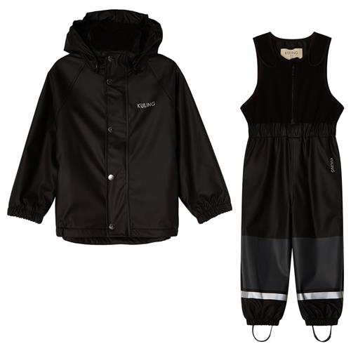 Kuling Ottawa Foret Regnsæt Always Black 122/128 cm Rain Sort  122/128 cm  unisex