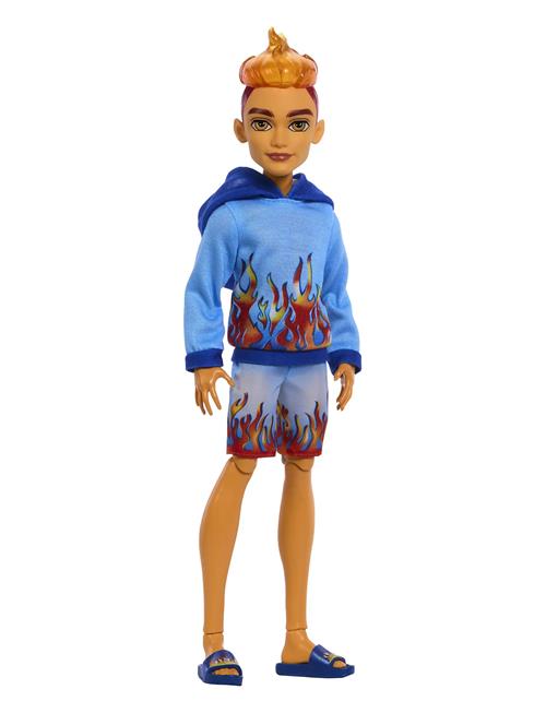 Scare-Adise Island Heath Burns Fashion Doll With Swim Trunks & Accessories Monster High Patterned
