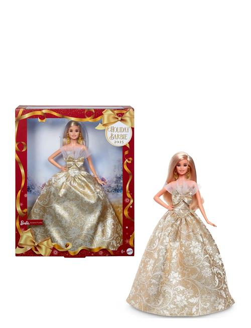 Barbie 2025 Holiday Doll - Blonde Barbie Patterned