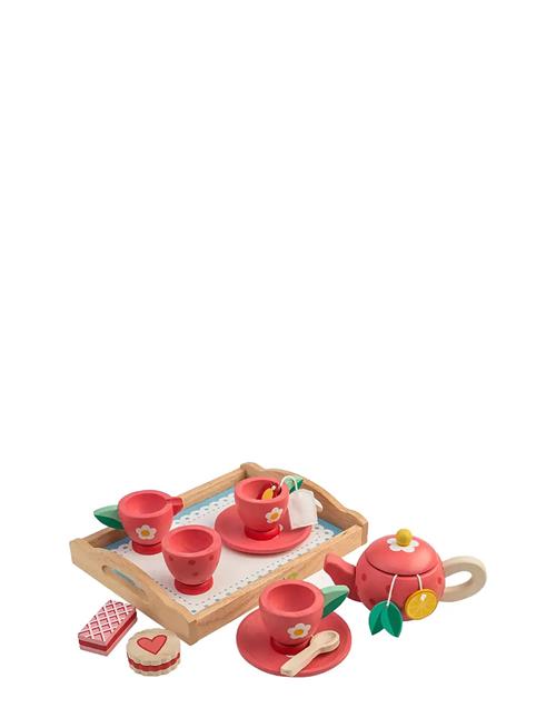 Tea Tray Set - Strawberry Tender Leaf Red
