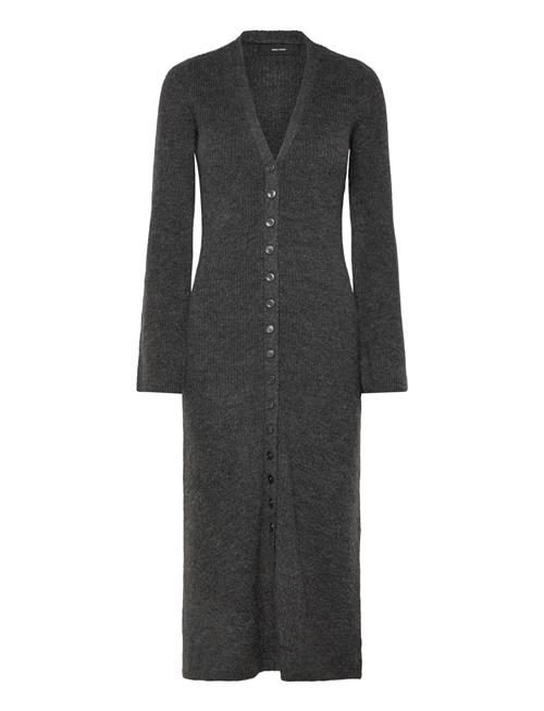 Vmfia Ls V-Neck Calf Dress Sb Vero Moda Grey
