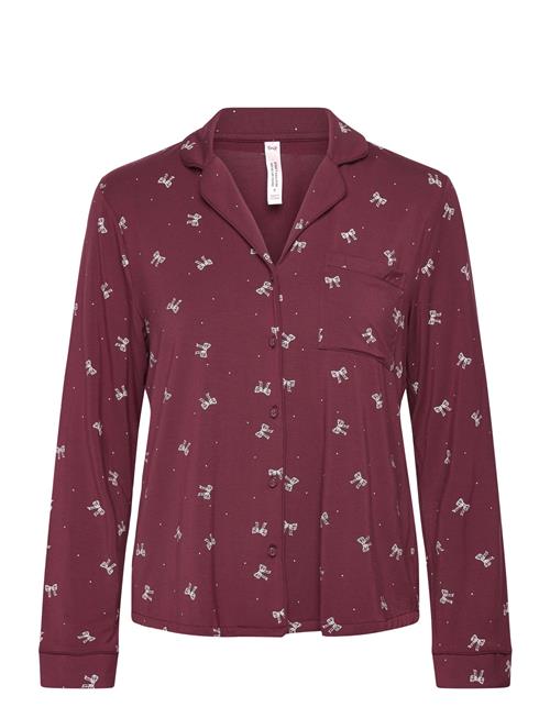 Essential Jersey Long-Sleeved Jacket Hunkemöller Burgundy