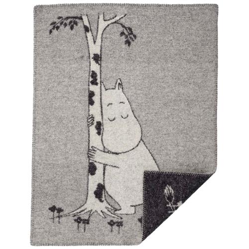 Klippan Yllefabrik Moomin Tree Hug Tæppe Gråt One Size Wool Grå  One Size  unisex