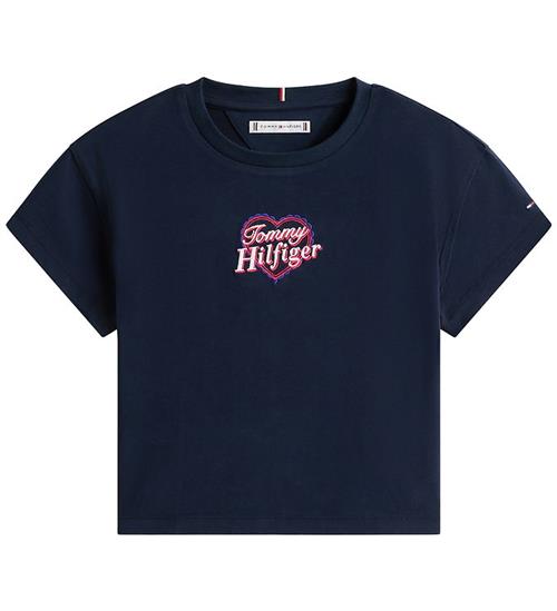 Tommy Hilfiger T-shirt - Heart Embro - Dark Night/ Navy Blue