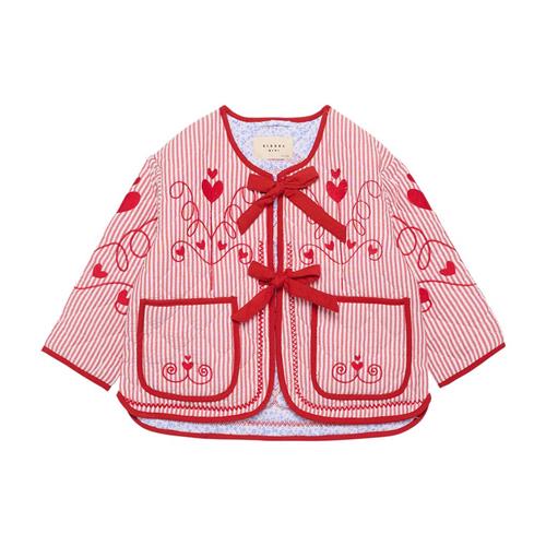 Sissel Edelbo Penny MINI Jakke Red Stripes 3-4 Y  Rød  3-4 år