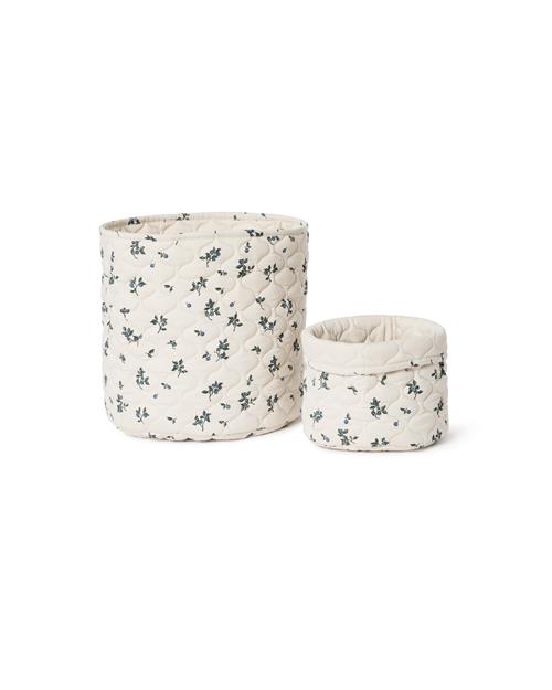 garbo&friends 2-pak Quiltet Kurv I Satin Blueberry  Blueberry One Size  Blå  One Size  unisex