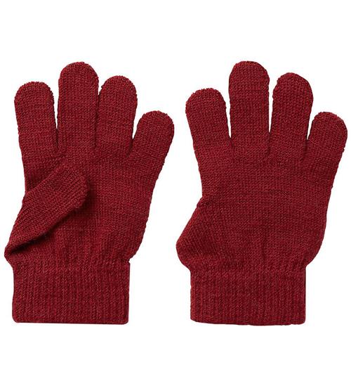 Lil' Atelier Handsker - Strik - Uld - NmnNanson - Red Dahlia