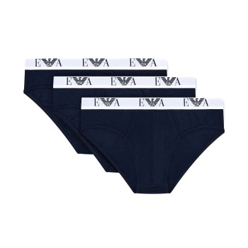 Emporio Armani Armani Stretch Jersey Briefs With Logo 3P Marineblå bomuld XX-Large Herre