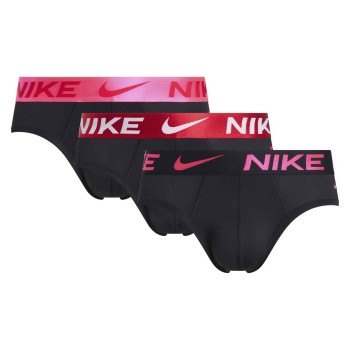 Nike 3P Dri-Fit Essential Micro Hip Brief Rød/Rosa bomuld Small Herre