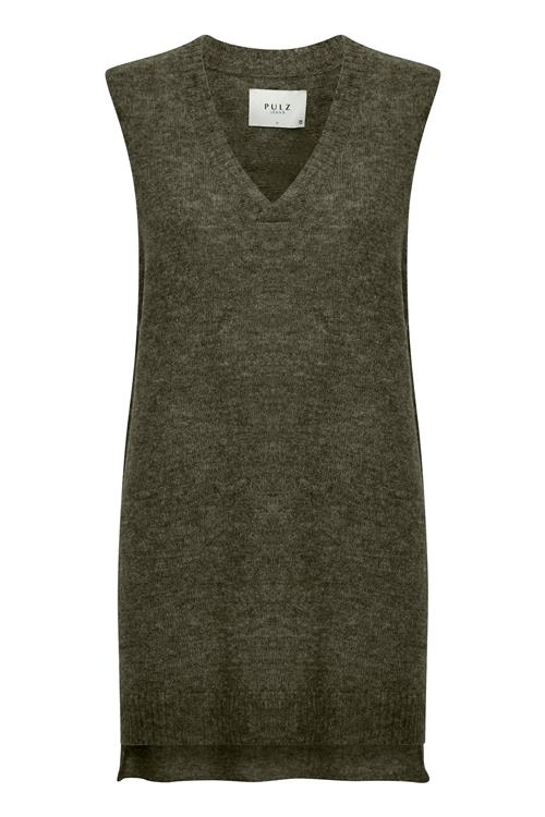 PULZ Jeans Pullover 'ASTRID'  khaki