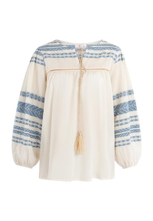 IZIA Bluse  dueblå / guld / naturhvid