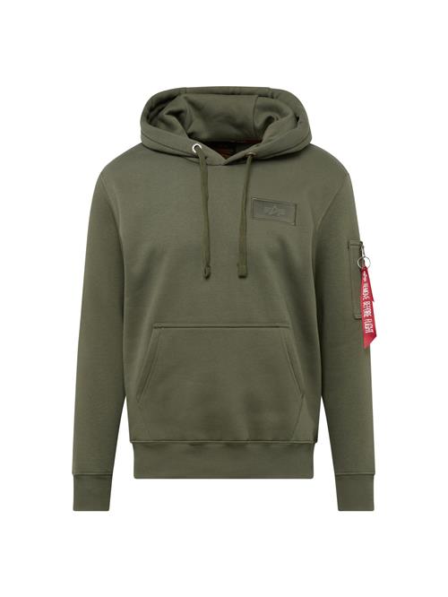ALPHA INDUSTRIES Sweatshirt  oliven / rød / hvid