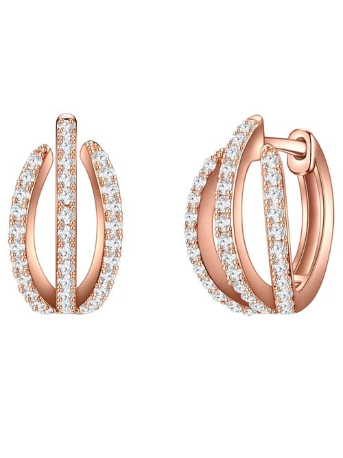 Trilani Øreringe  rosa guld / hvid