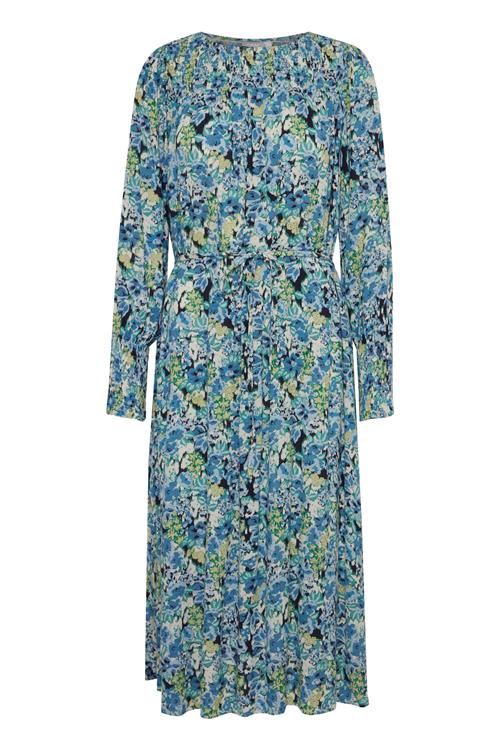 Fransa Kjole 'Nynne'  cyanblå / lemon / jade / offwhite