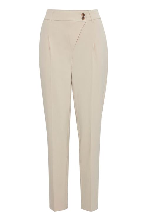 b.young Bukser med fals 'Danta'  taupe