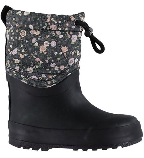 Wheat Termostøvler - Drizzle - Black Sea Open Flowers