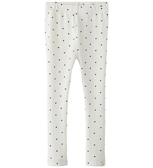 Lil' Atelier Leggings - NmfGago - Coconut Milk/Heart