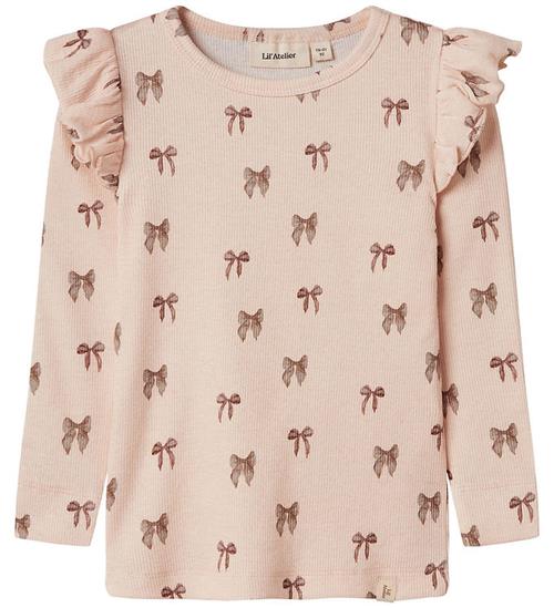 Lil' Atelier Bluse - Rib - NmfGavo - Silver Peony/Bow