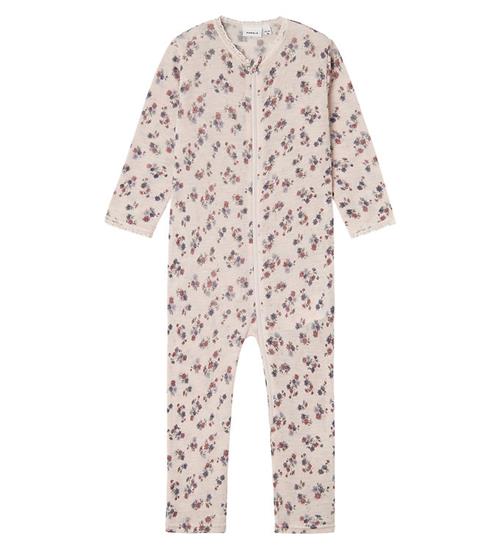 Name It Natdragt - Uld - Noos - NmfWang - Lilac Ash m. Hulmønste