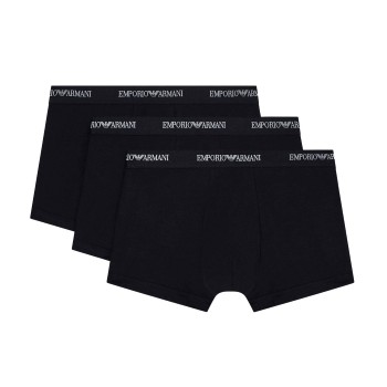 Emporio Armani Armani Stretch Jersey Boxer Briefs 3P Sort bomuld Medium Herre