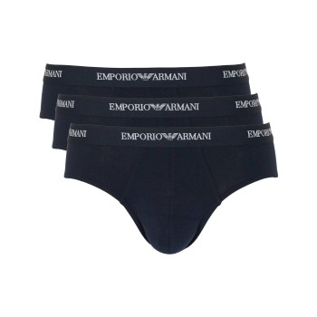 Emporio Armani Armani Stretch Jersey Briefs 3P Marineblå bomuld X-Large Herre