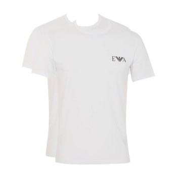 Emporio Armani Armani Stretch Jersey Fitted T-Shirts 2P Hvid bomuld Medium Herre