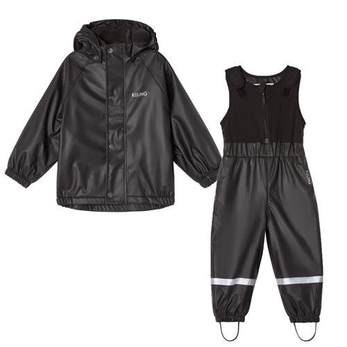 Kuling Ottawa Foret Regnsæt Always Black 98/104 cm Rain Sort  98/104 cm  unisex