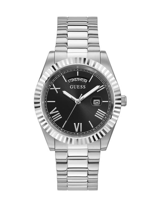 GUESS Analogt ur 'CONNOISSEUR'  sort / sølv