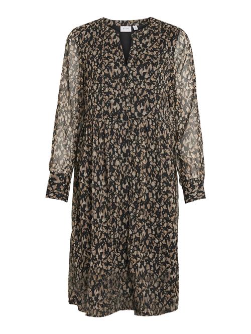 VILA Kjole 'Falia'  beige / khaki / sort