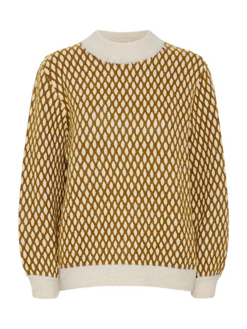 ICHI Pullover 'Kamara'  ecru / brun