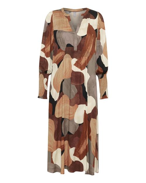 CULTURE Kjole 'CUDana'  beige / brun / lysebrun / grå