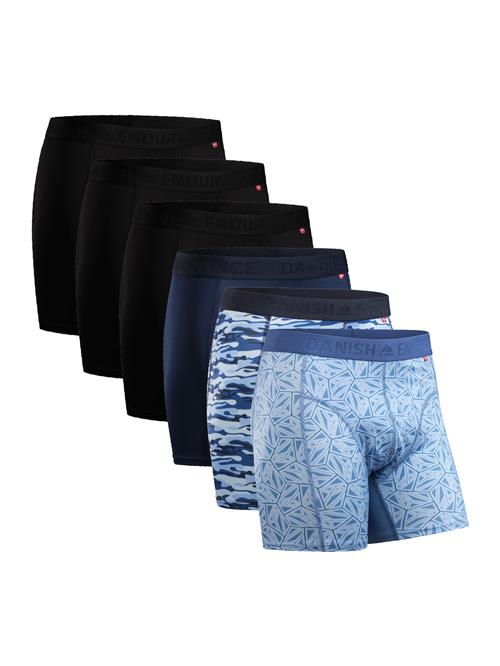 DANISH ENDURANCE Boksershorts 'Sports Trunks'  blå / rød / sort