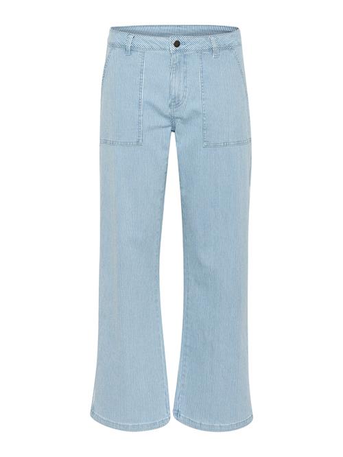 CULTURE Bukser 'Milky'  lyseblå / hvid